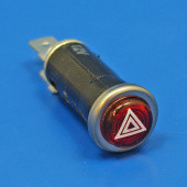 WLHAZARD: Chrome rimmed panel warning light - Red, hazard lights from £8.27 each