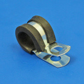 ZPRPC12: Rubber lined steel 'P' clip for 12mm diameter tube from £0.98 each
