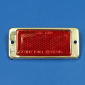 RER22: Red Reflector with chrome rim (EACH) equivalent to Lucas RER22 from £12.83 each