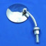 Round head with CURVED arm and FLAT glass