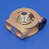 OSP2: Oil cooler take off plate - with single gauge connection tapping and 1/2
