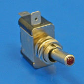 EX894R: Red LED illuminated chrome toggle switch - Off/On from £12.05 each