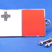 591MT: Enamel nationality flag badge / plaque Malta GC from £8.73 each