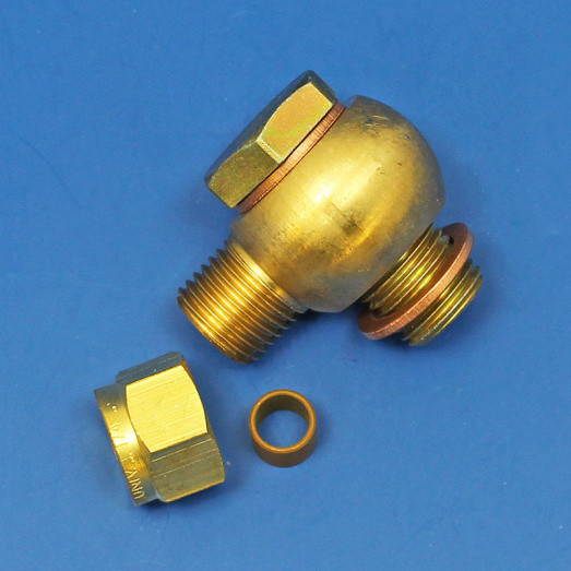 Single banjo with 1/4" compression fitting Banjo Fittings