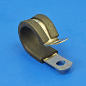 ZPRPC19: Rubber lined steel 'P' clip for 19mm diameter tube from £1.22 each