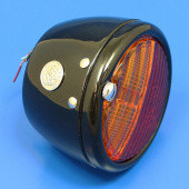 CA1249-WO: 'Toby' round rear lamp (equivalent to the Lucas ST38/'Pork Pie') with INDICATOR conversion - Black without Number Plate window from £107.18 each