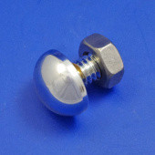 894A-C: Bonnet stud - Shallow or deep, plated brass, 1/4