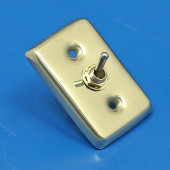 606S: Interior light toggle switch with cover plate - Polished Stainless Steel from £21.77 each