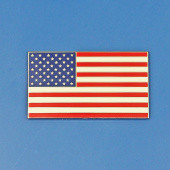 USASA50: USA enamelled 50mm flag badge, self adhesive from £10.16 each