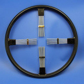 CA1339-15.5: Bluemel Brooklands pattern steering wheels - Black or Ivory - 15.5