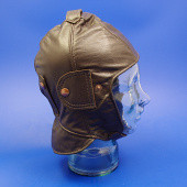 753-L: Leather motoring helmet - Vintage pattern - large from £70.60 each