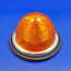Amber indicator with plastic lens