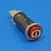 WLBRAKE: Chrome rimmed panel warning light - Red, brake warning from £8.27 each