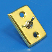 606B: Interior light toggle switch with cover plate - Brass from £20.93 each