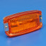 Amber indicator lamp - Flush mounting, two stud, moulded lens