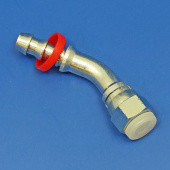 6JICF-3/8P-45: PUSH ON hose fitting -6 JIC female for 3/8