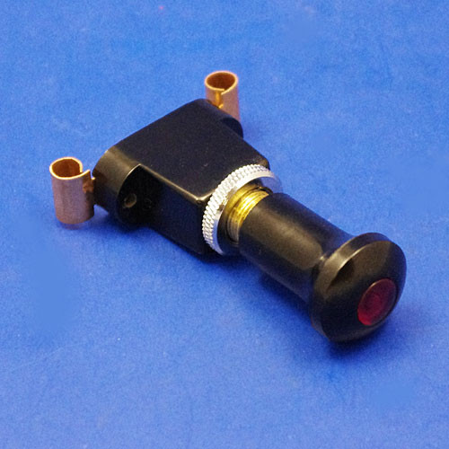 56SA Pull on dash switch Illuminated red lens, equivalent to Lucas